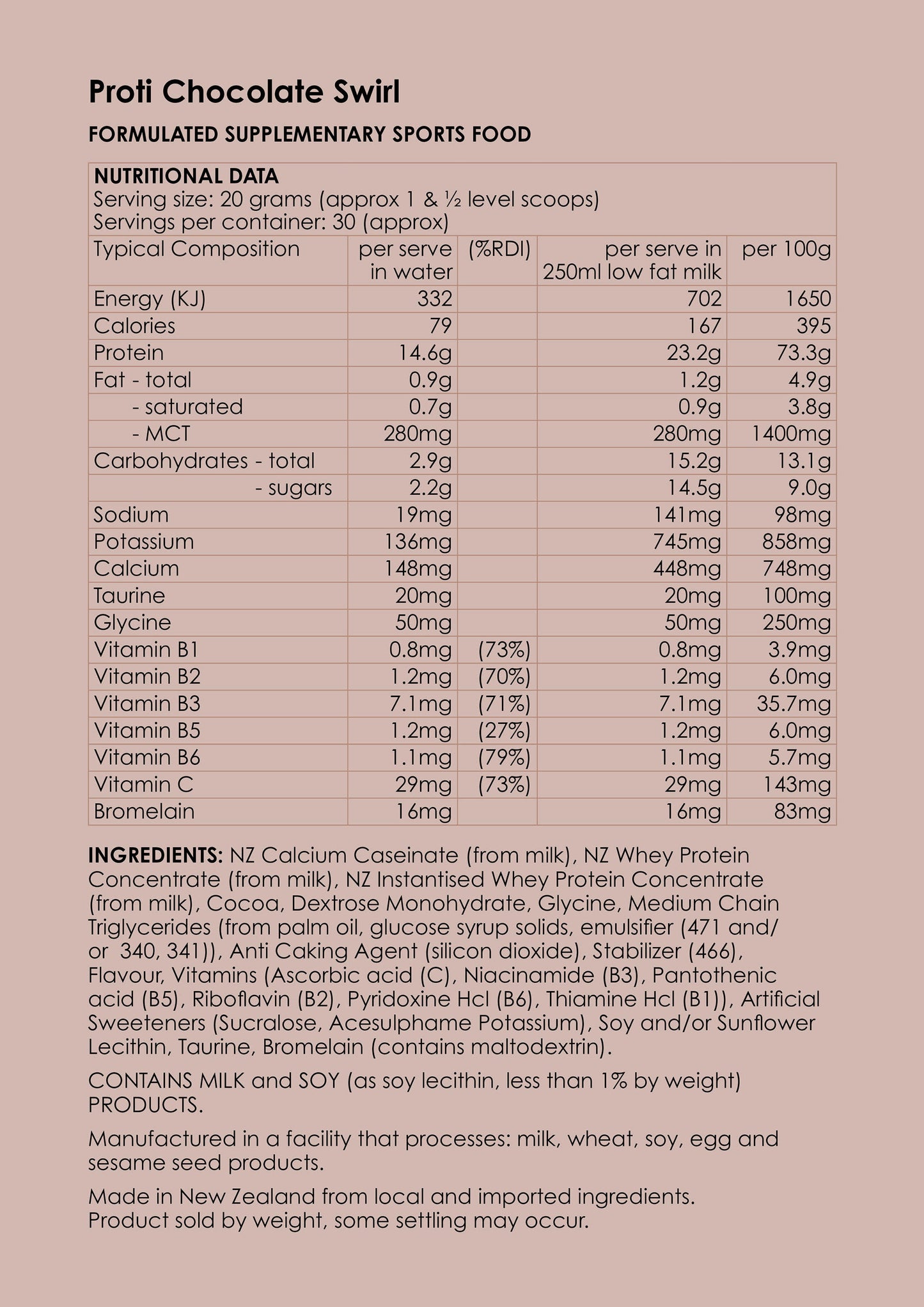 Proti - Chocolate Swirl (30 serves)