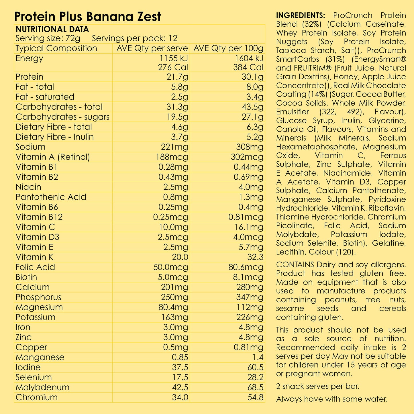 Protein Plus - Banana Zest (Procrunch rebranded)