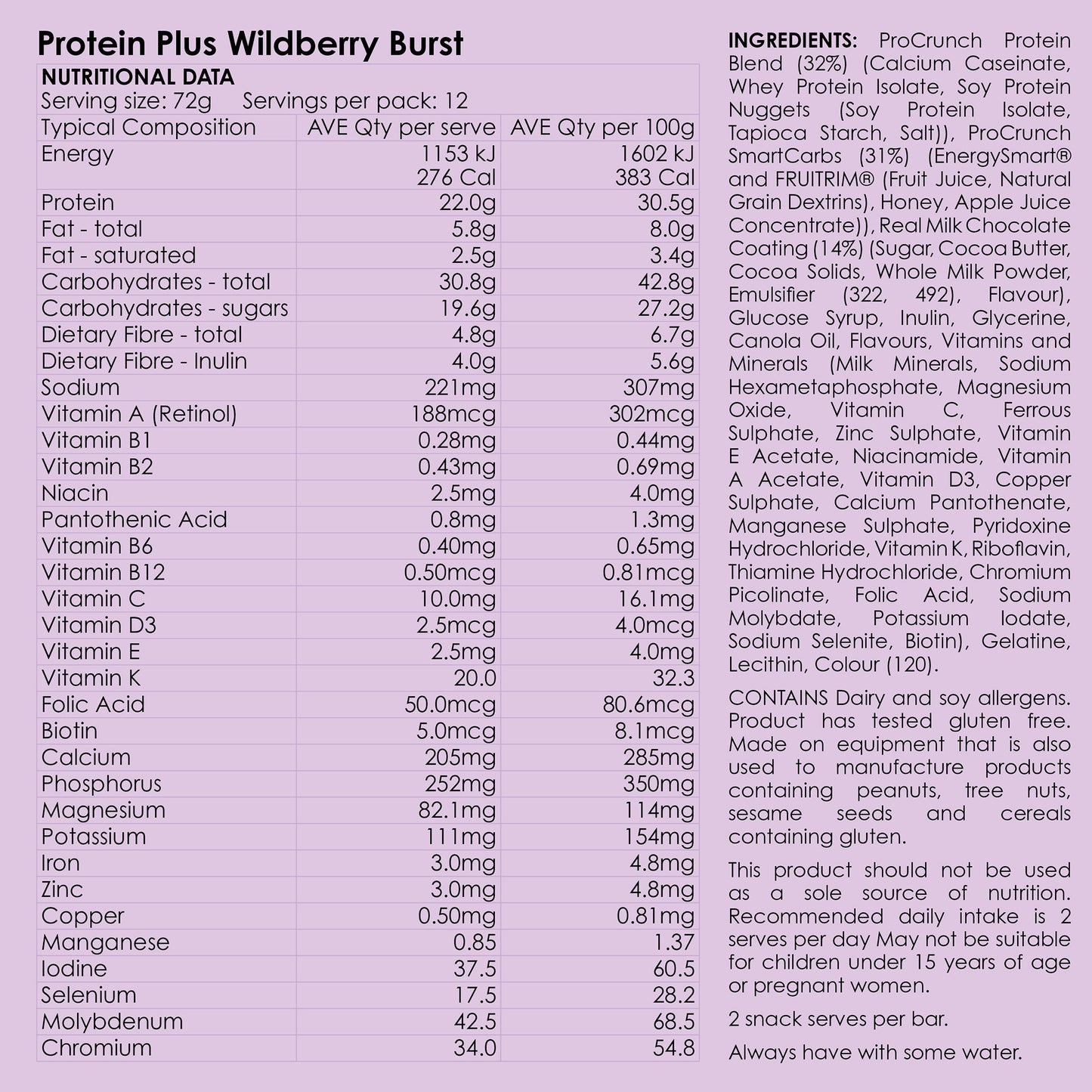 Protein Plus - Wildberry (Procrunch rebranded)