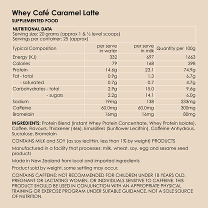 Whey Cafe - Caramel Latte (25 serves)